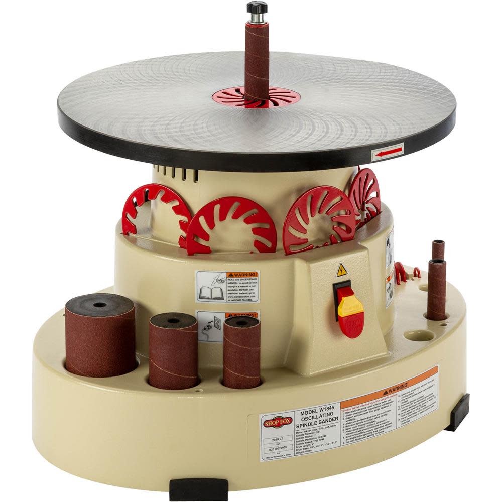 Shop Fox Benchtop Oscillating Spindle Sander 120V 1/4HP 1 Phase - Flockneti