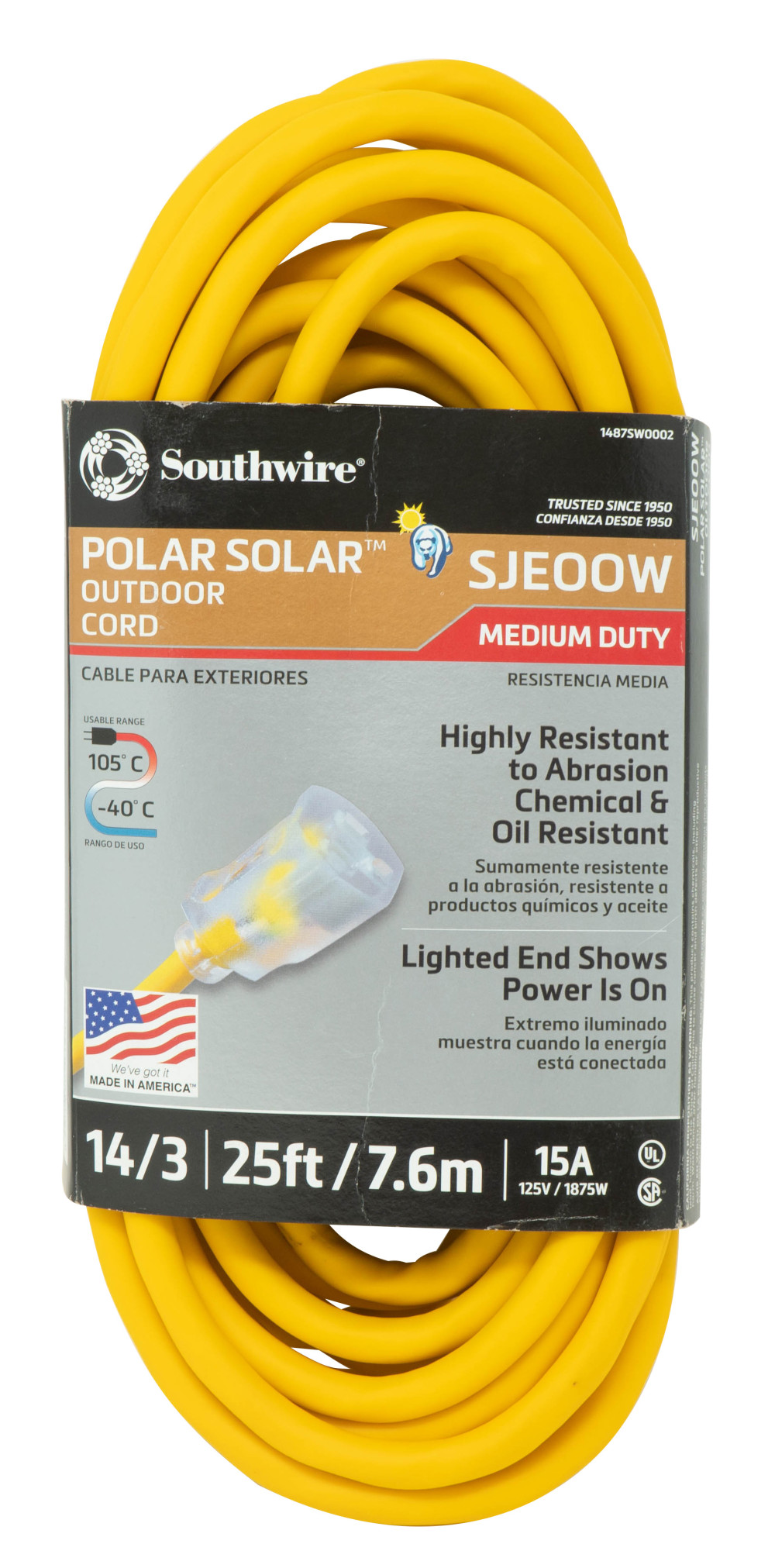 Southwire Extension Cord 14/3 SJEOOW 25′ - Flockneti