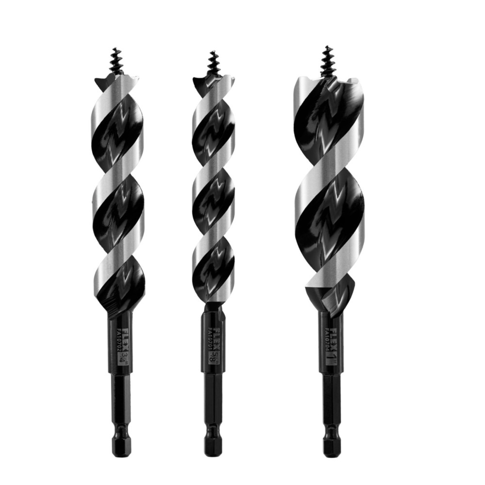 FLEX 1/4″ Hex Auger Set 3pc - Flockneti