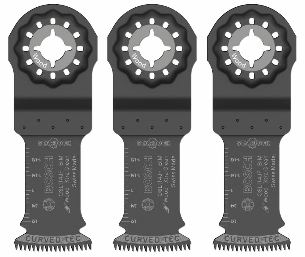 Bosch 1-1/4 In. Starlock Oscillating Multi Tool Bi-Metal Xtra-clean Plunge Cut Blade 3 pk. - Flockneti