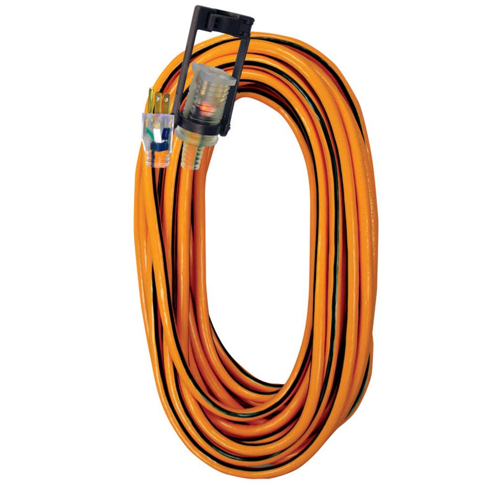 Voltec 25 ft. 14/3 SJTW E-Zee Lock U-Ground Extension Cord - Flockneti