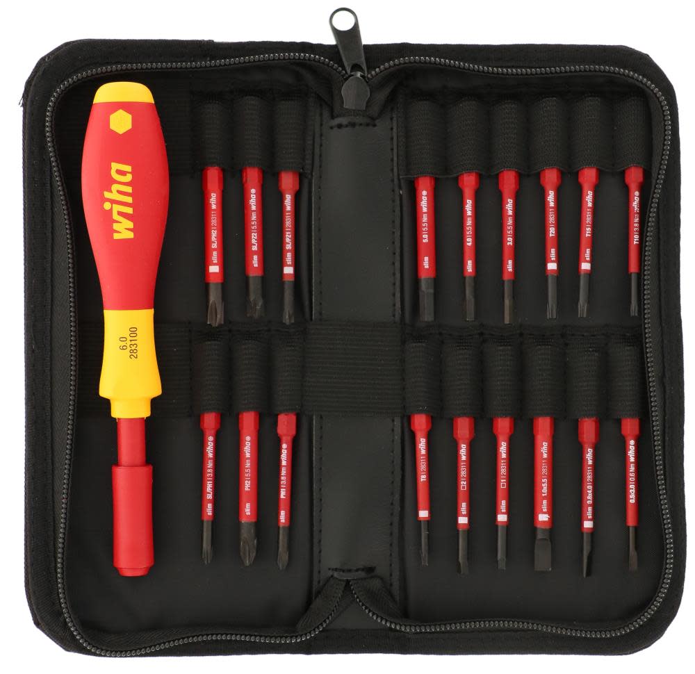 Wiha Insulated SlimLine Blade Set 19 Piece - Flockneti