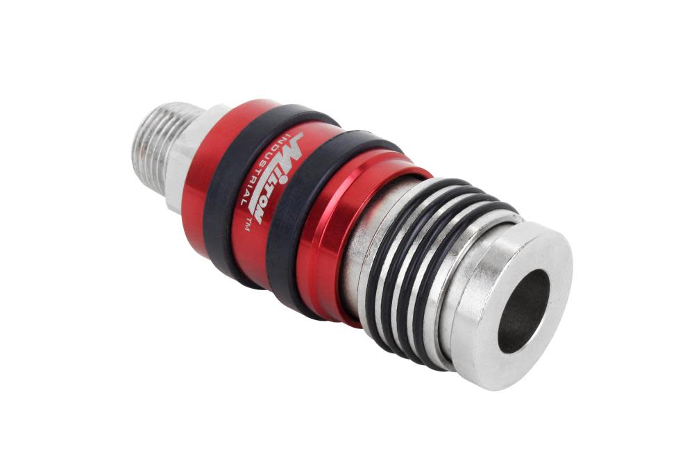 Milton 2 In ONE Universal Safety Exhaust Coupler  1/2″ MNPT x 1/2″ Body Flow - Flockneti