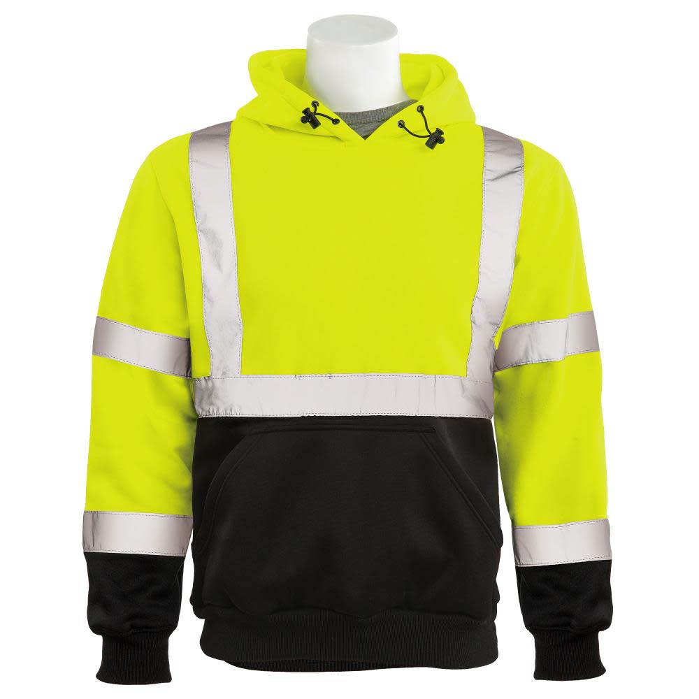 ERB W376B Hoodie Sweatshirt HVL/BK 5X - Flockneti