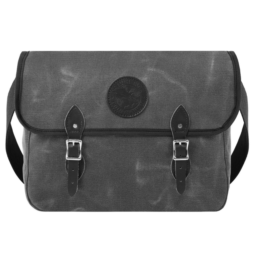 Duluth Pack 12 Liter Capacity Waxed Grey Standard Book Bag - Flockneti