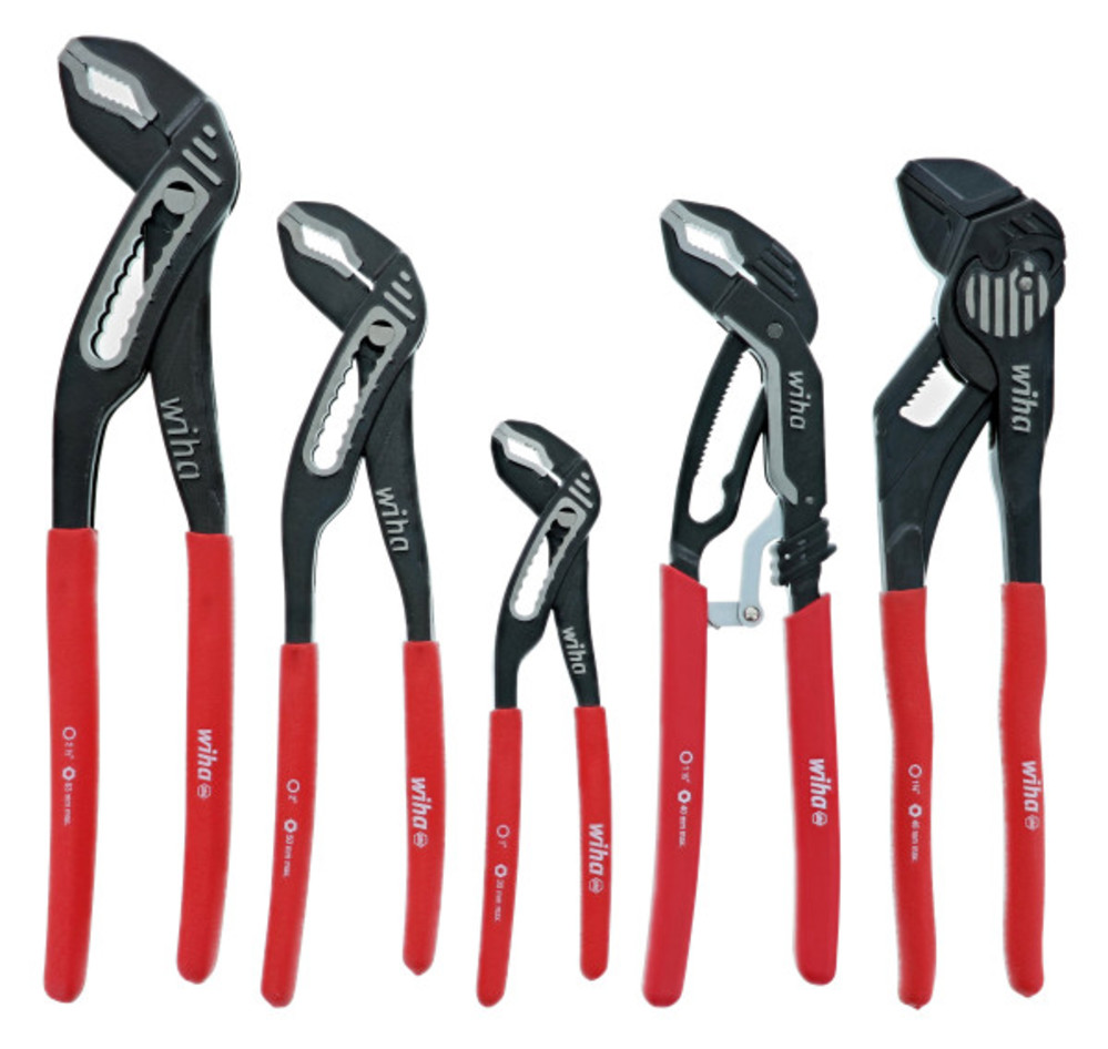 Wiha Classic Grip V Jaw Tongue and Groove Pliers Tray Set 5pc - Flockneti