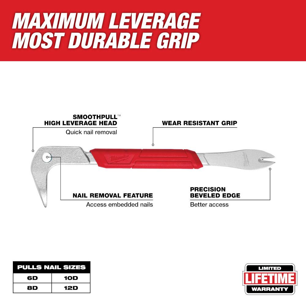 Milwaukee 9 in. Finish Nail Puller - Flockneti