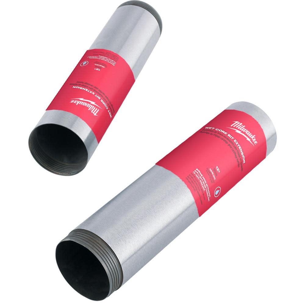 Milwaukee 2-1/2 In. x 12 In. Diamond Premium Wet Core Bit Extension - Flockneti