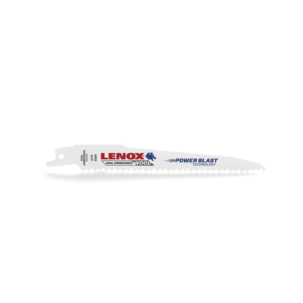Lenox Reciprocating Saw Blade B656R 6″ X 3/4″ X .050″ X 6 TPI 25pk - Flockneti