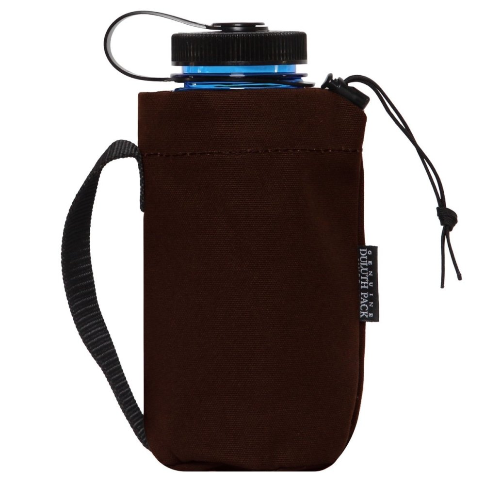 Duluth Pack Brown Canvas Water Bottle Pouch - Flockneti