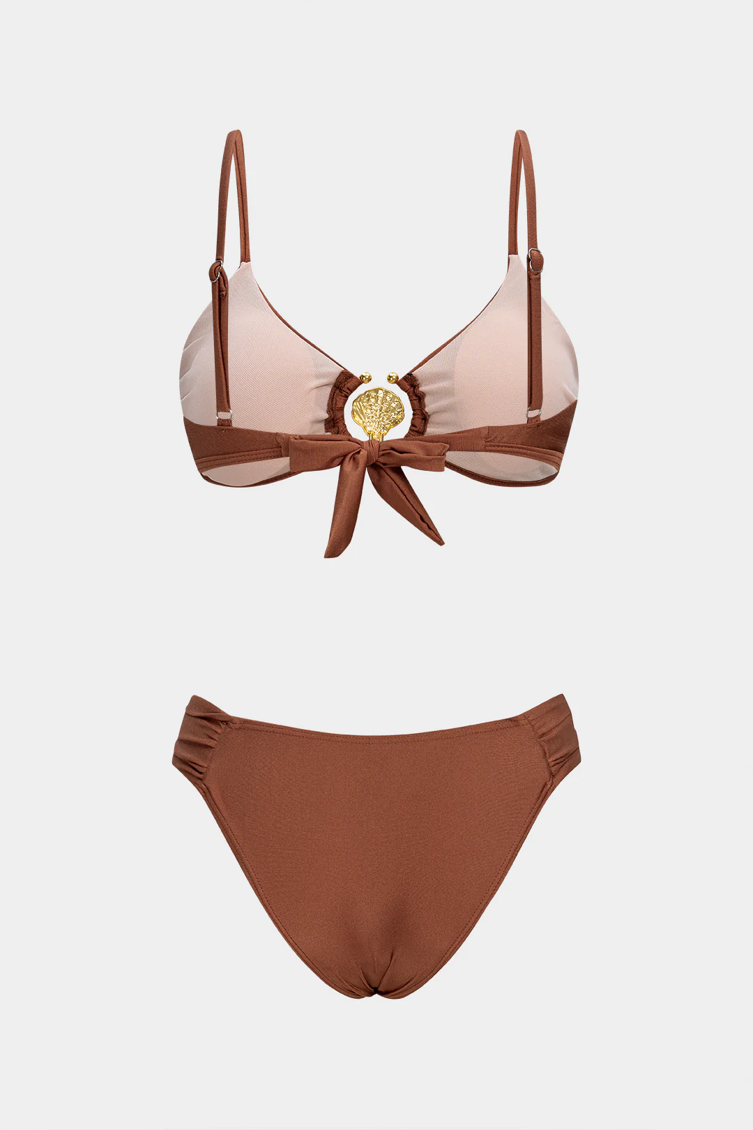Metallic Knotted Bikini Set - Flockneti