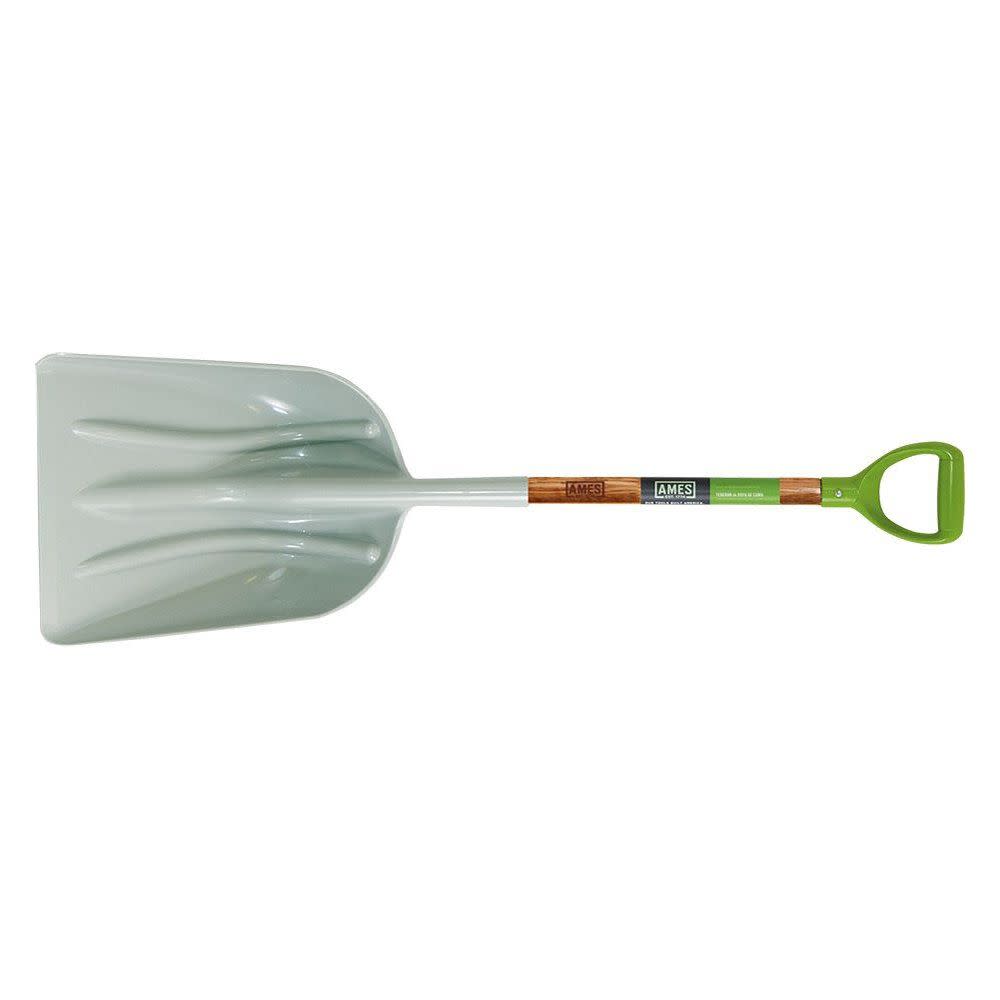 Ames 27.5 in. D-Grip Poly Scoop Shovel with Hardwood Handle - Flockneti
