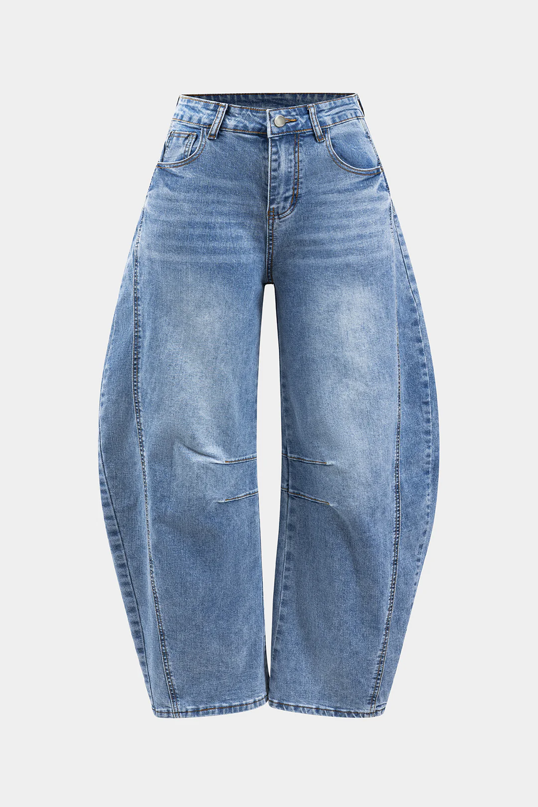 Plus Size Denim High Waist Jeans - Flockneti