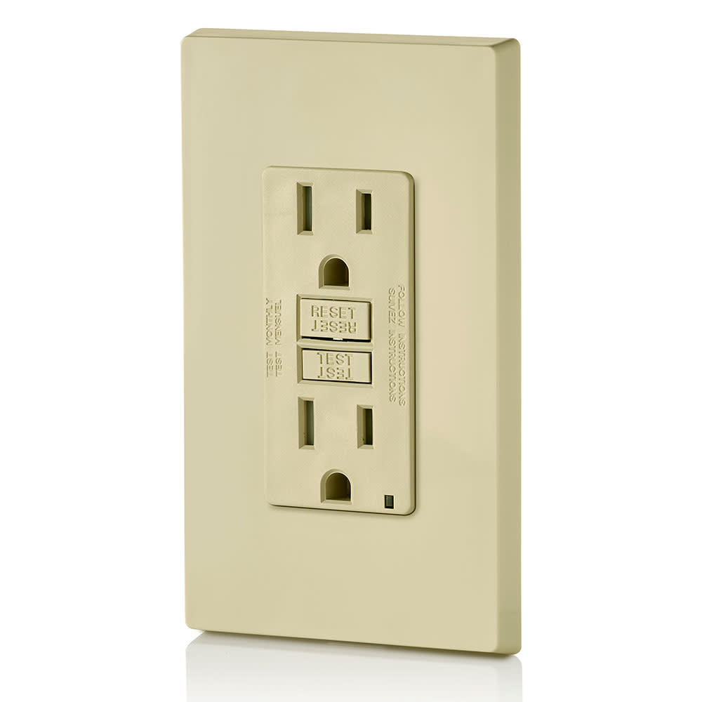 Leviton SmartlockPro GFCI Outlet 15A 125V Ivory NEMA 5-15R - Flockneti