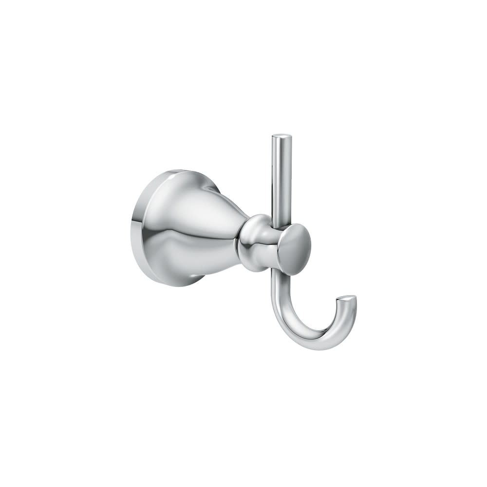 Moen Hilliard Double Robe Hook Polished Chrome - Flockneti