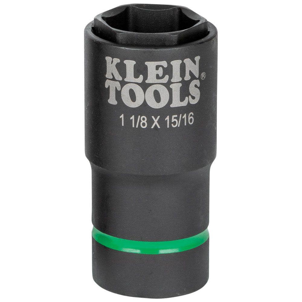 Klein Tools 2-in-1 Socket 1 1/8″ X 15/16″ 6 Pt - Flockneti