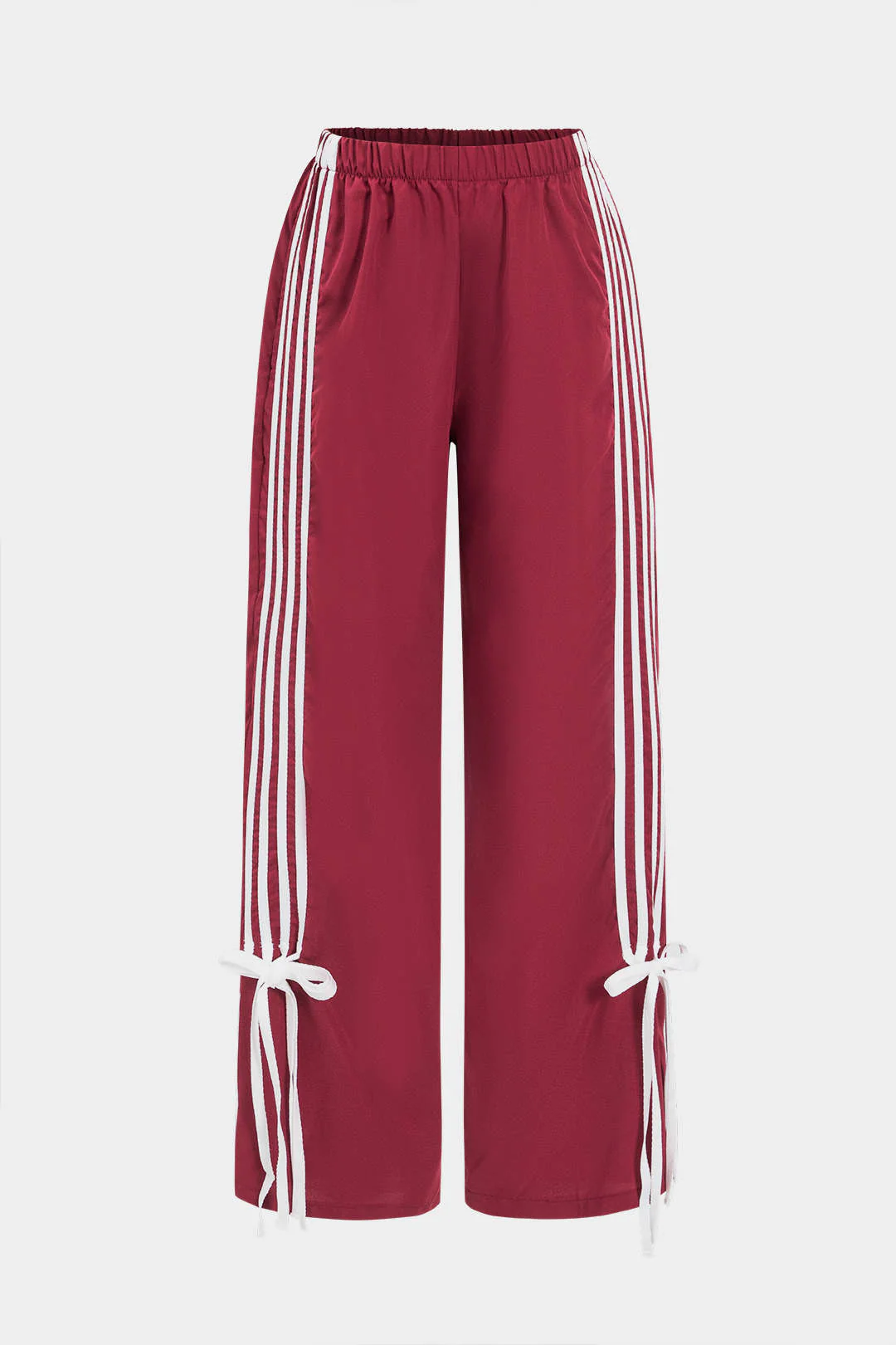 Patchwork Bow Detail Trousers - Flockneti