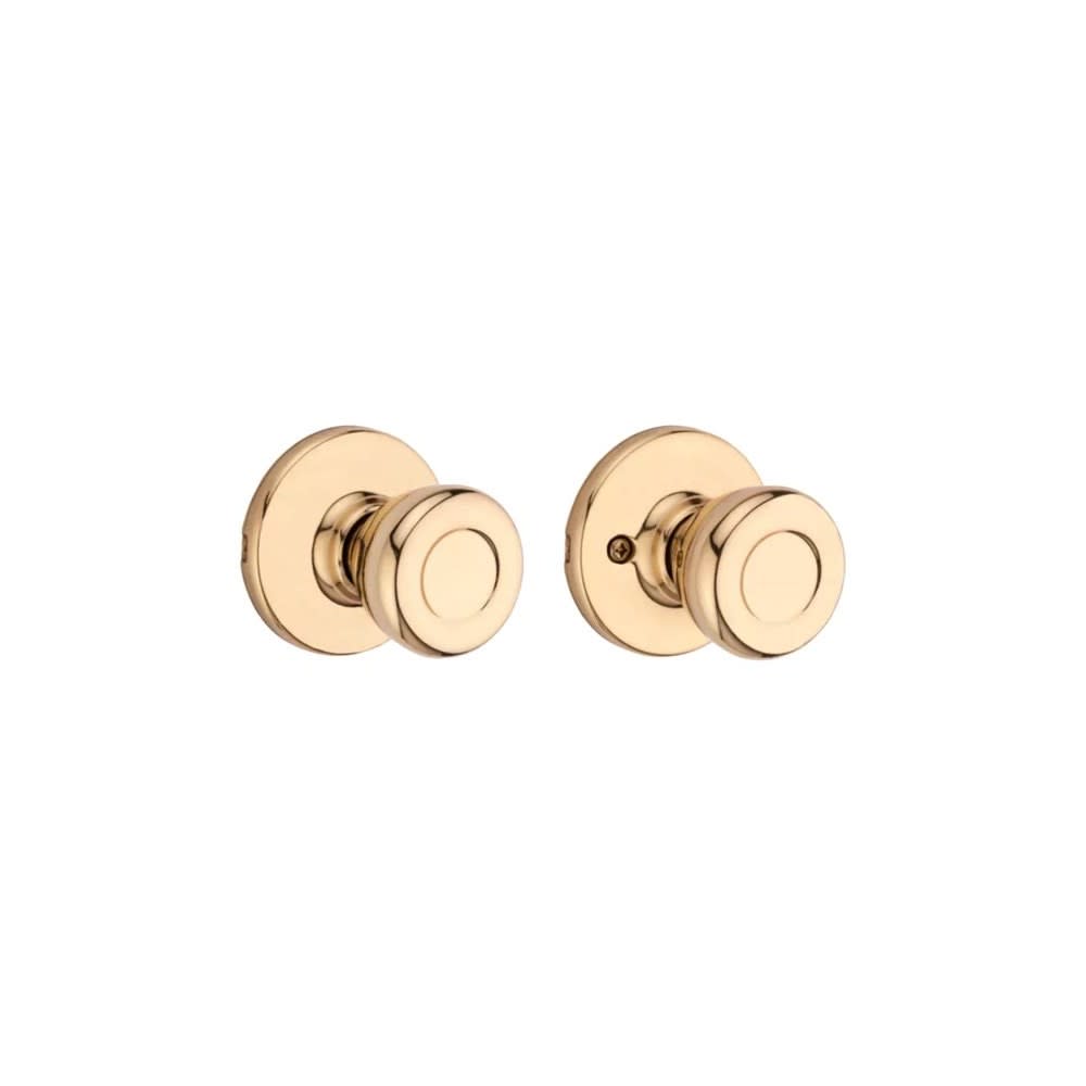 Kwikset Polished Brass Hall/Closet Tylo Passage Door Knob Set - Flockneti