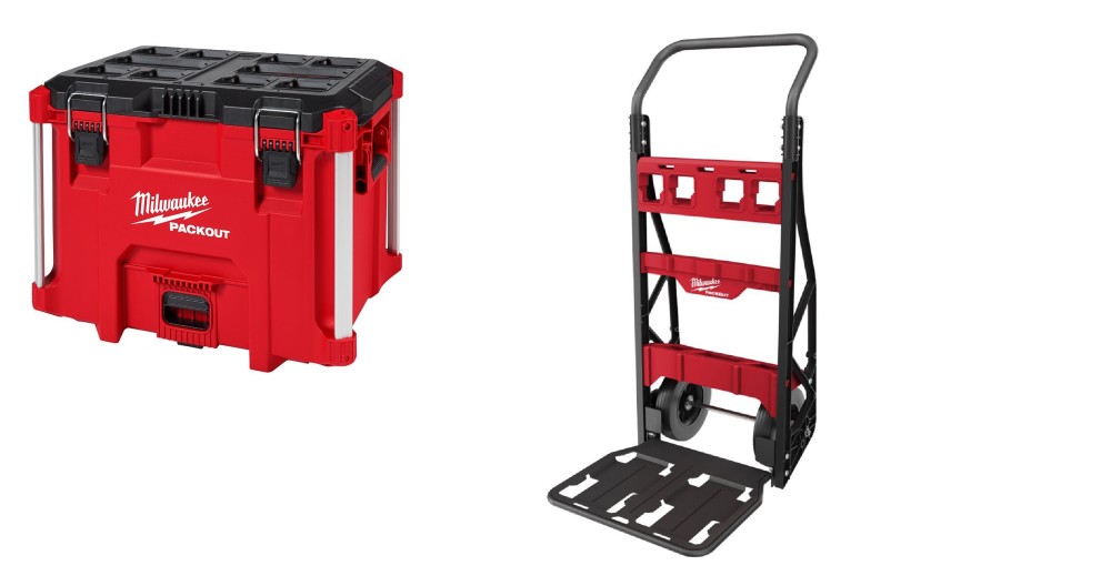 Milwaukee PACKOUT XL Tool Box and 2 Wheel Cart Bundle - Flockneti