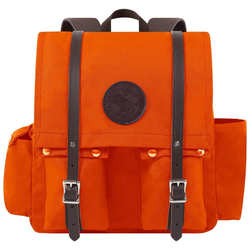 Duluth Pack 15 Liter Capacity Orange Canvas Urban Pack - Flockneti