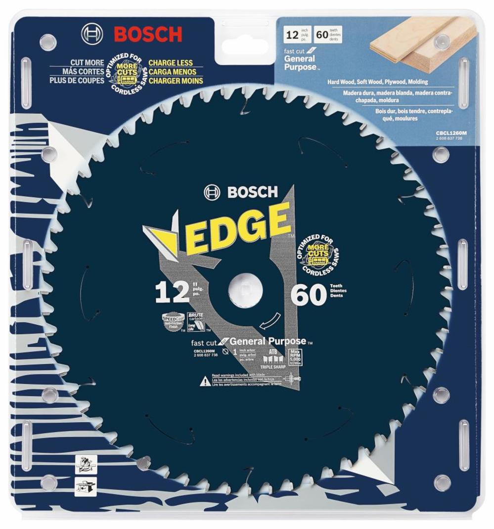 Bosch 12 In. 60 Tooth Edge Cordless Circular Saw Blade for General Purpose - Flockneti