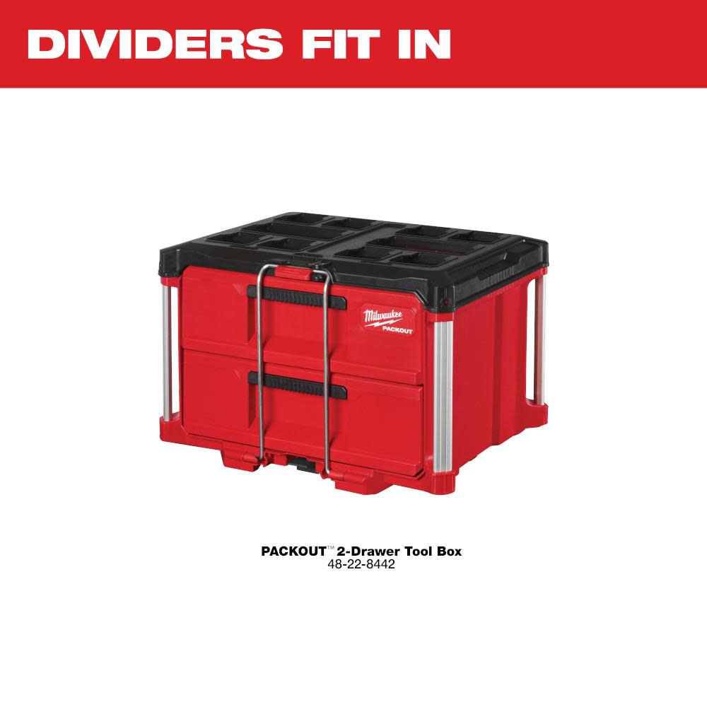 Milwaukee Drawer Dividers for PACKOUT 2-Drawer Tool Box - Flockneti