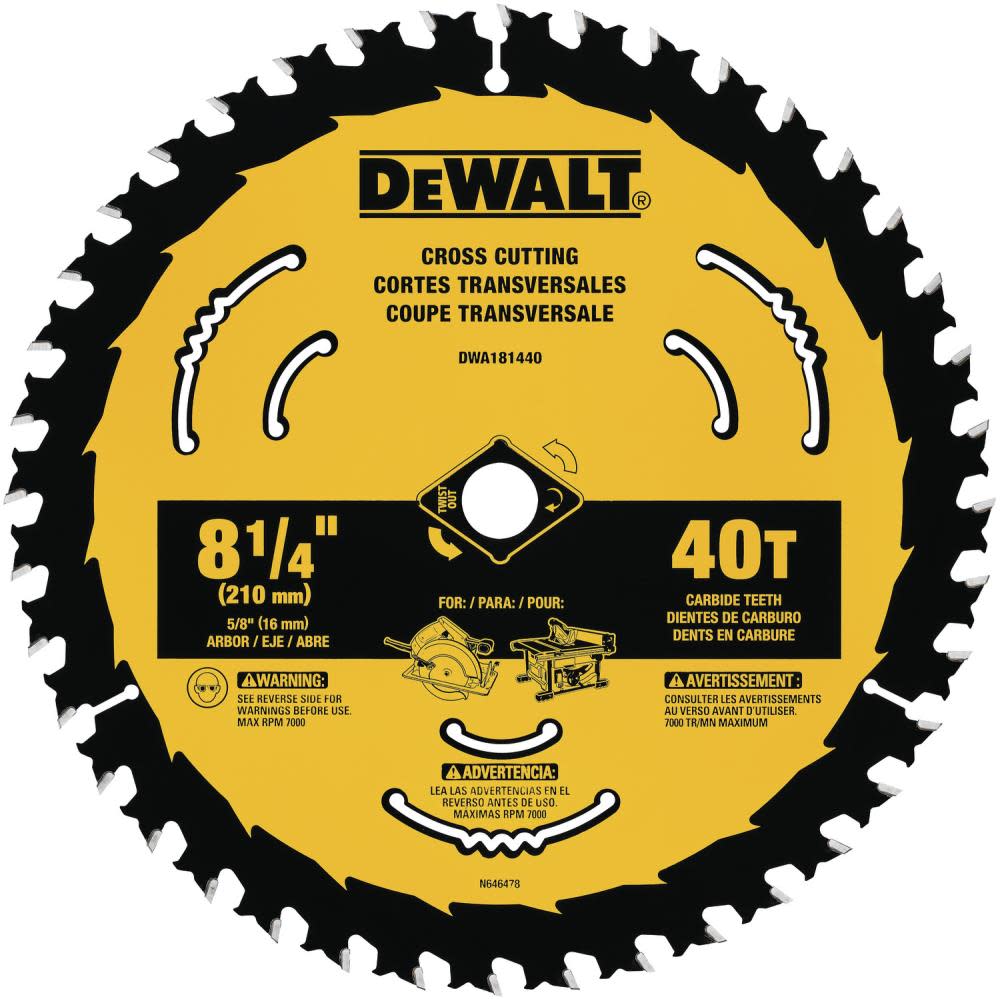 DEWALT 8-1/4″ 40T Circular Saw Blade - Flockneti