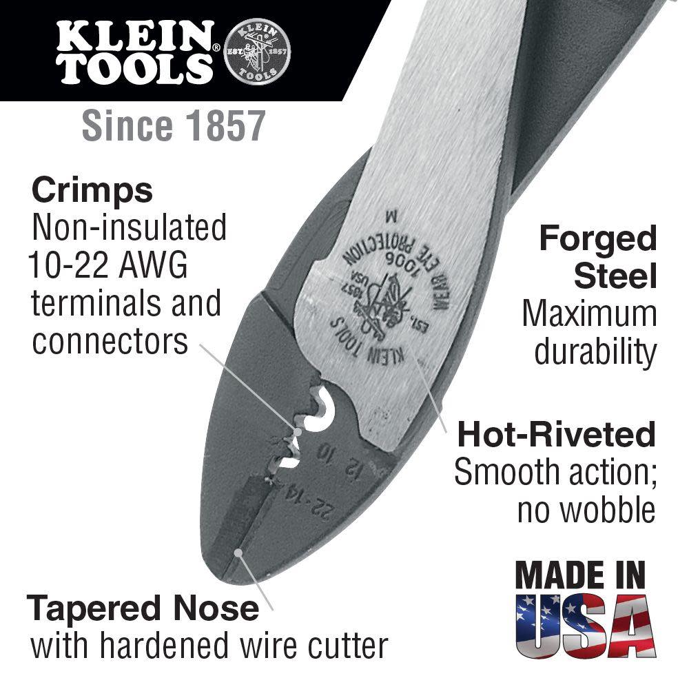 Klein Tools Crimping/Cutting Tool for Terminals - Flockneti