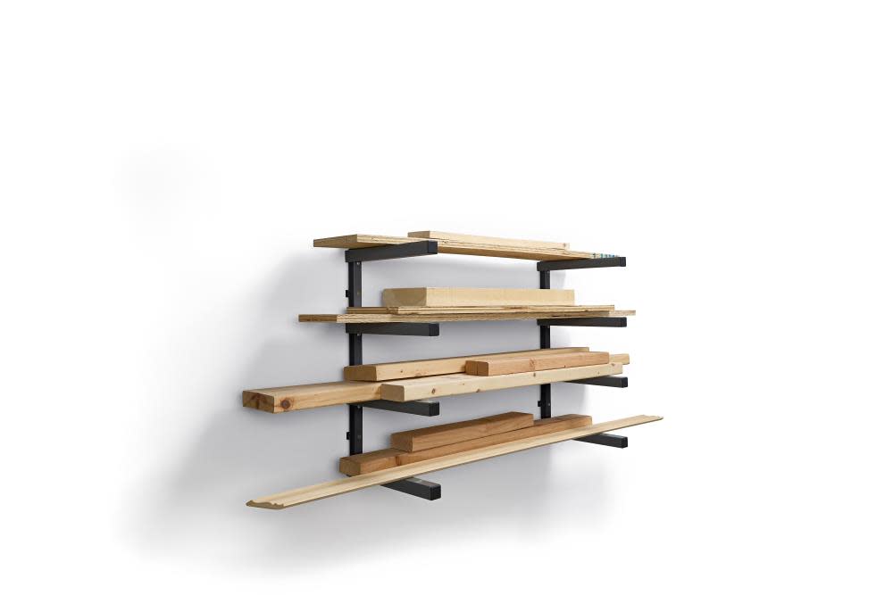 Bora Portamate Wall Mounted Storage Rack 4 Level Black/Gray - Flockneti