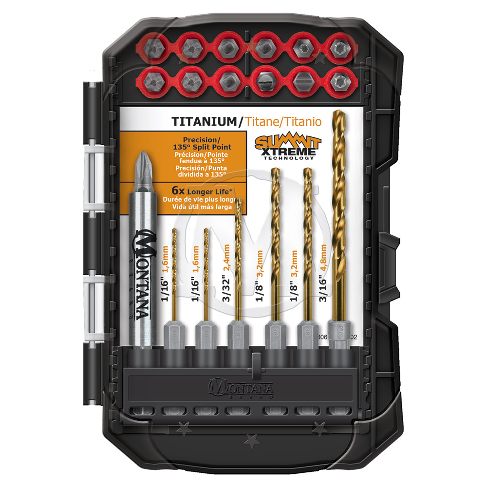 Montana Brand Tools Titanium Coated Drill & Drive Set 20pc - Flockneti