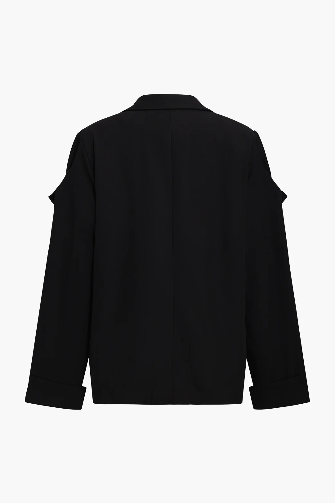 Denim Patchwork Notched Lapel Outerwear - Flockneti