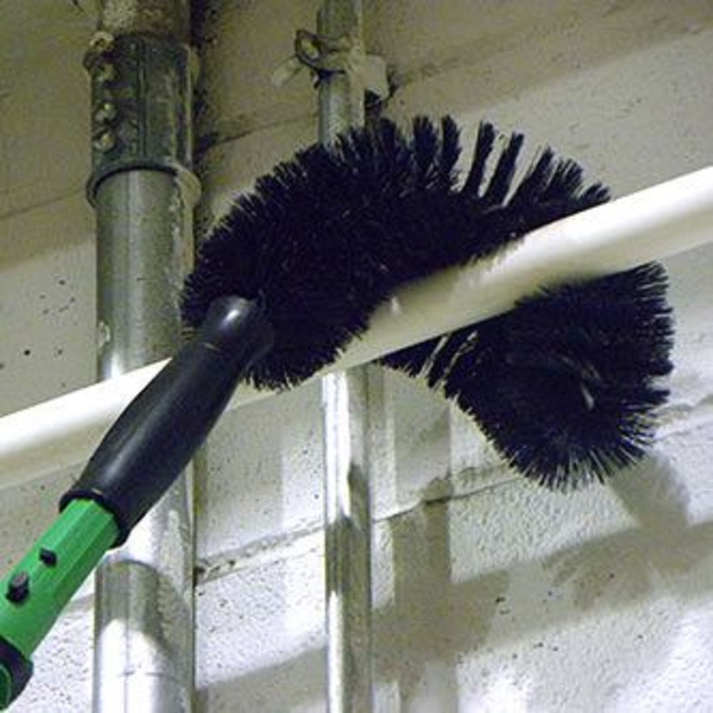 Unger StarDuster 11 Inch Curved Round and Bendable Pipe Brush - Flockneti
