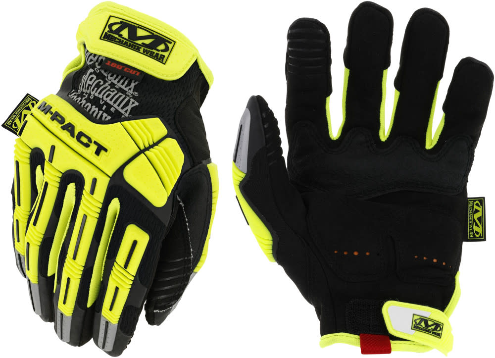 Mechanix Wear Hi-Viz M-Pact D5 Gloves Large - Flockneti