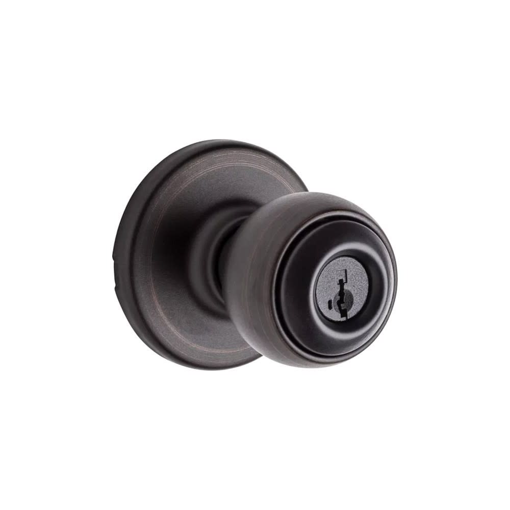 Kwikset Venetian Bronze Security Keyed Entry Exterior Polo Lockset Knob - Flockneti