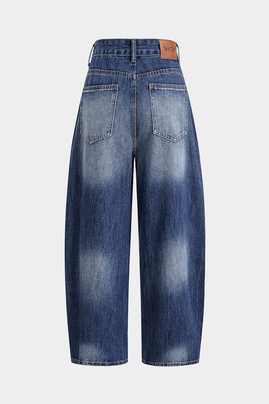Denim Asymmetrical High Waist Jeans - Flockneti