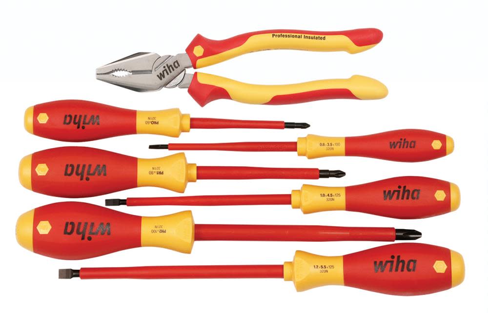 Wiha Insulated Lineman’s Pliers & Screwdrivers Set 7 Piece - Flockneti