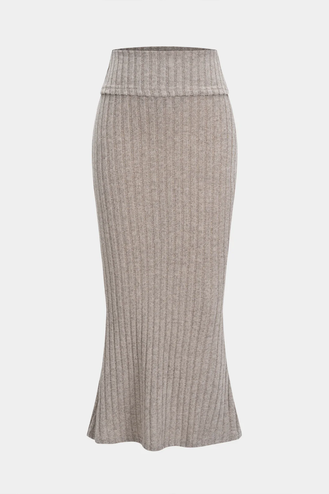Knit Ribbed High Waist Skirt - Flockneti