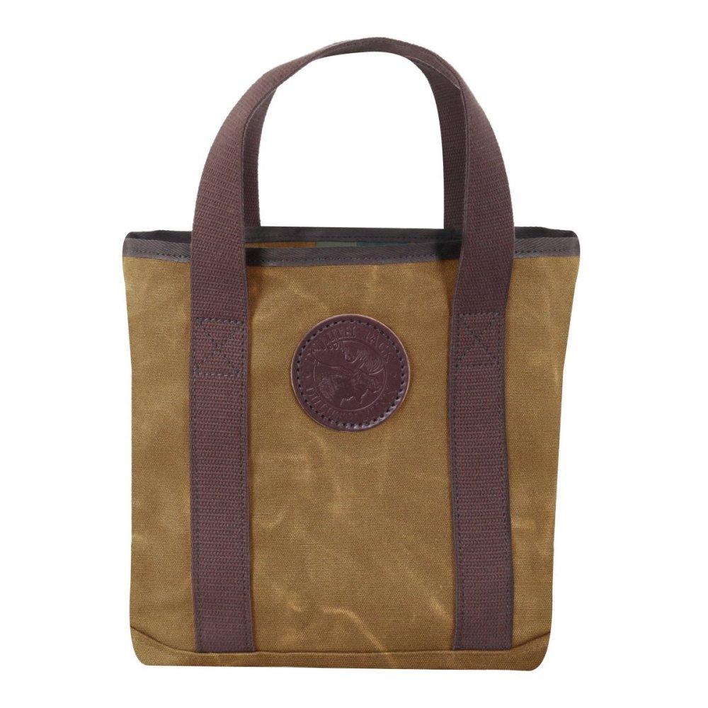 Duluth Pack 5 Liter Capacity Wax Khaki Short Handles Mini Tote - Flockneti