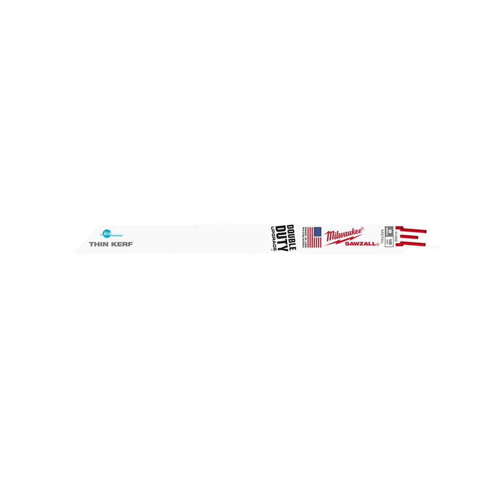 Milwaukee 9 in. 18 TPI Thin Kerf Ice Hardened SAWZALL Blades 5PK - Flockneti