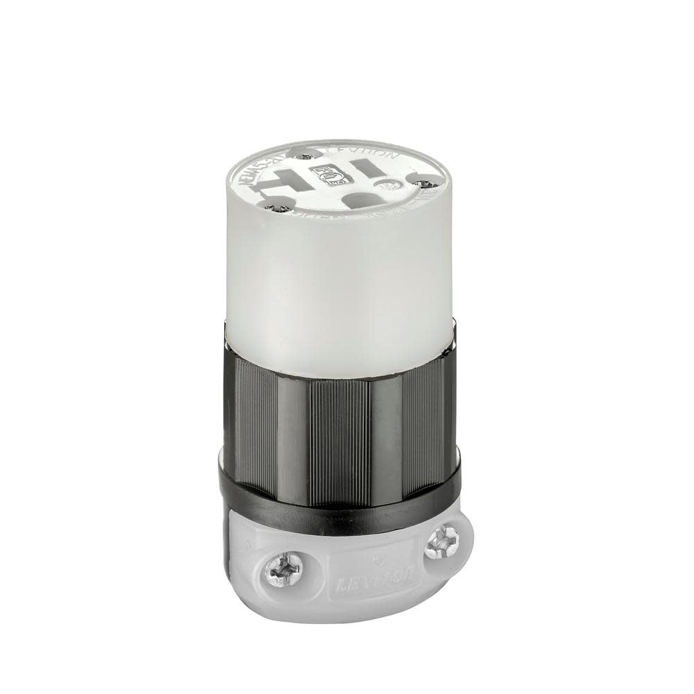 Leviton Straight Blade Connector 20A 125V Black & White - Flockneti