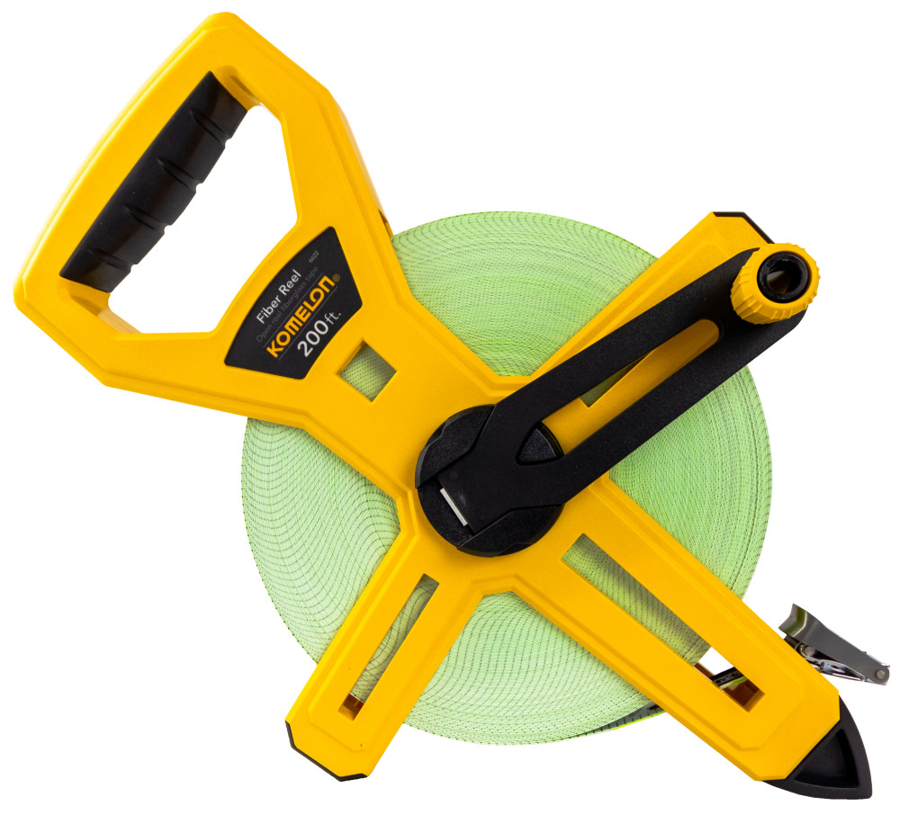 Komelon 200′ x 1/2″ Open Fiberglass Long Reel Tape - Flockneti
