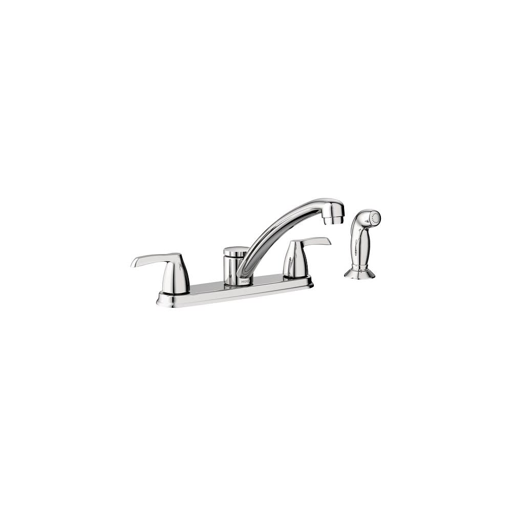 Moen Adler Low Arc Kitchen Faucet with Optional Handles Chrome - Flockneti