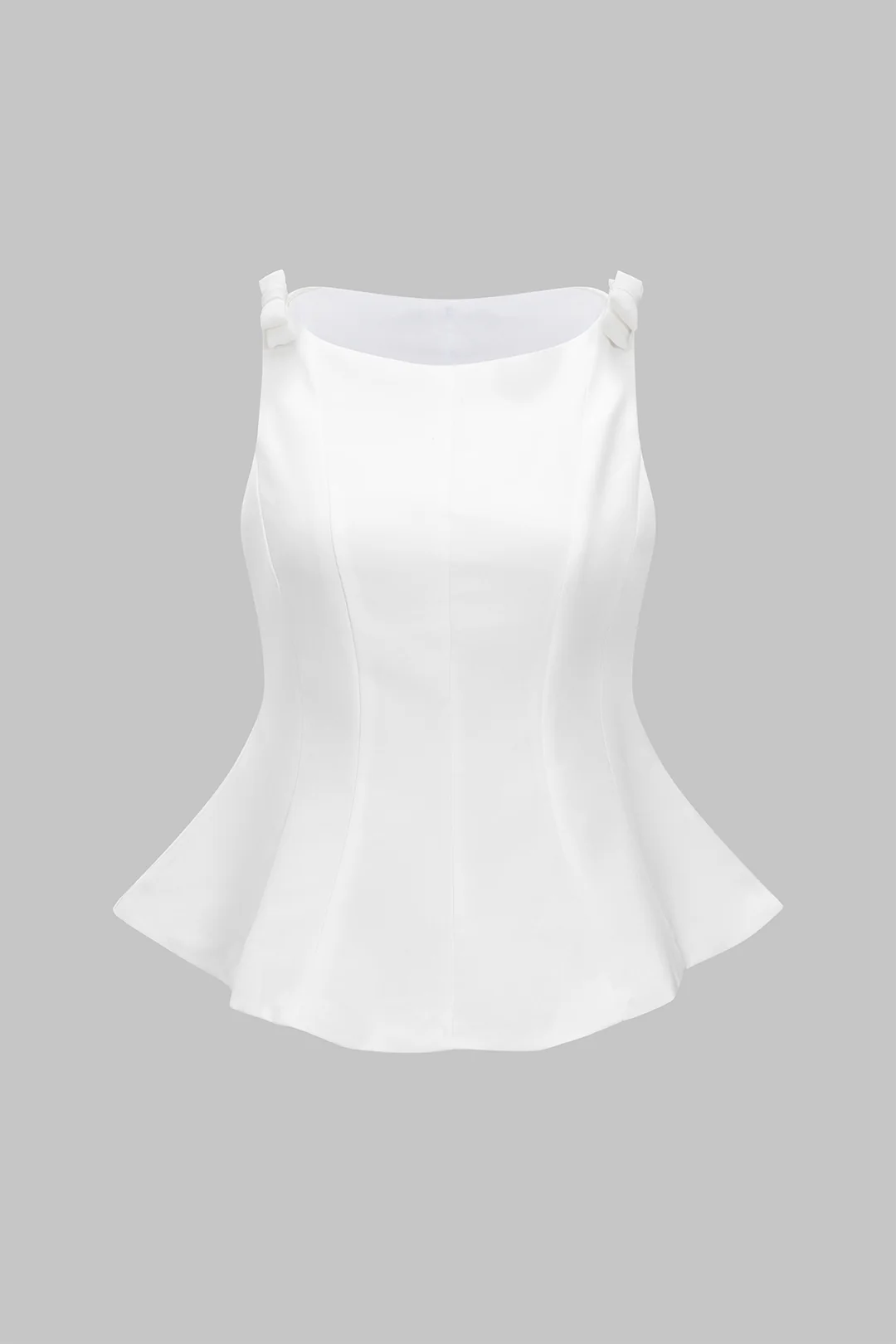 Puff Hem Bow Decor Slip Cami Top - Flockneti