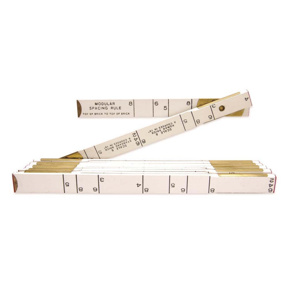 Crescent Lufkin Folding Wood Rule Red End Modular Spacing - Flockneti