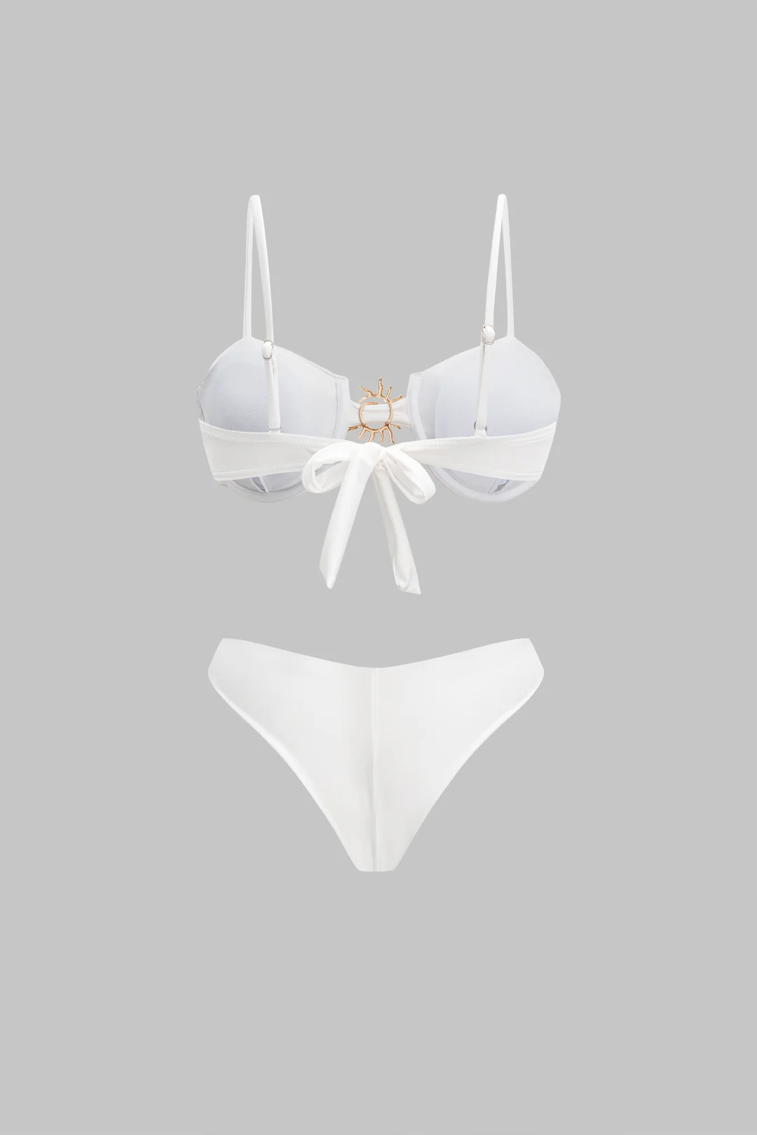 Metallic Tie Back Bikini Set - Flockneti
