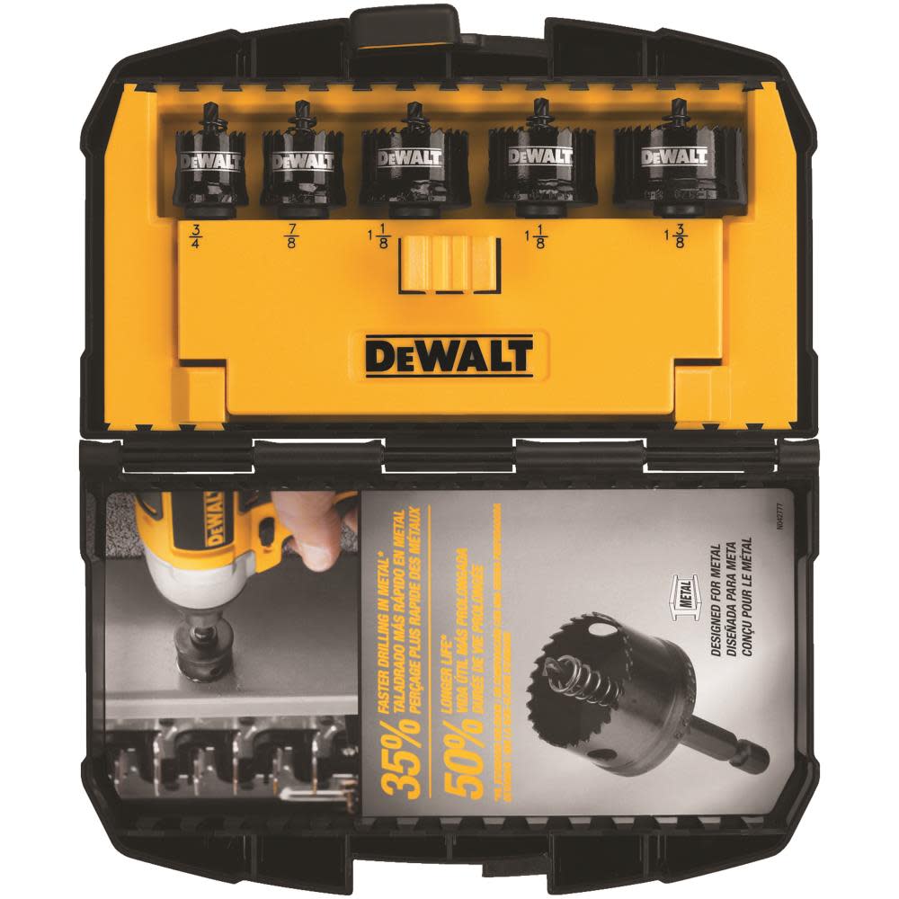 DEWALT 5 PC Impact Hole Saw Set - Flockneti