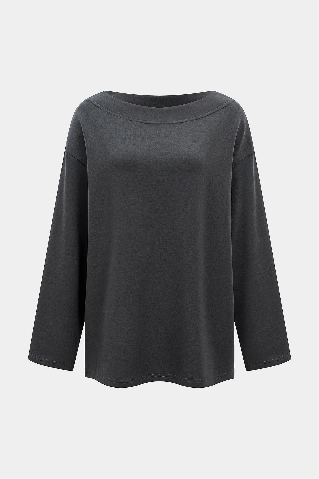 Knit Round Neck Long-Sleeve Top - Flockneti