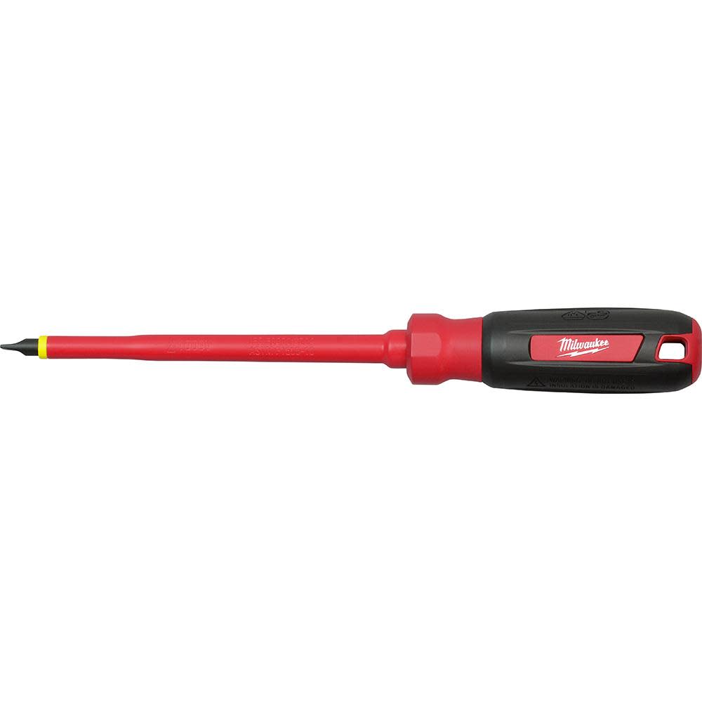 Milwaukee 1/4 in. Slotted – 6 in. 1000 V Insulated Screwdriver - Flockneti