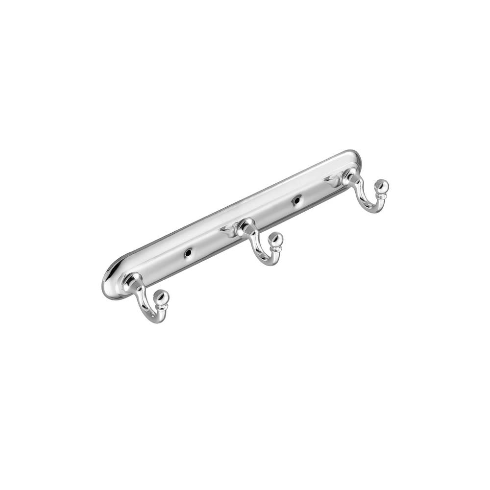 Moen Yorkshire 10″ Bar Triple Robe Hook Chrome Zinc - Flockneti