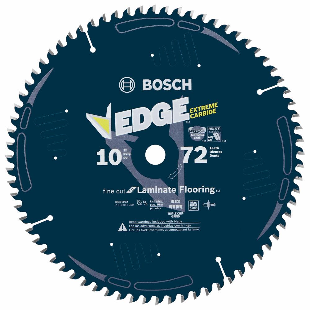 Bosch 10 In. 72 Tooth Edge Circular Saw Blade for Laminate - Flockneti
